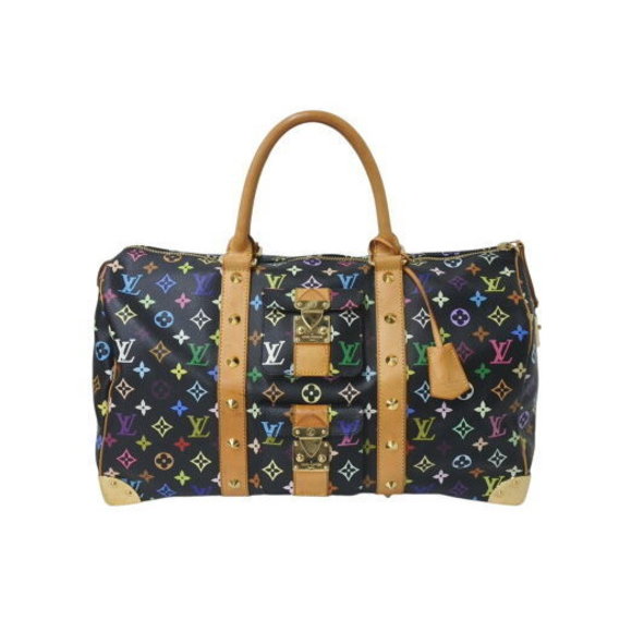 Louis Vuitton Keepall Boston bag black Takashi Murakami multicolor - Picture 1 of 9